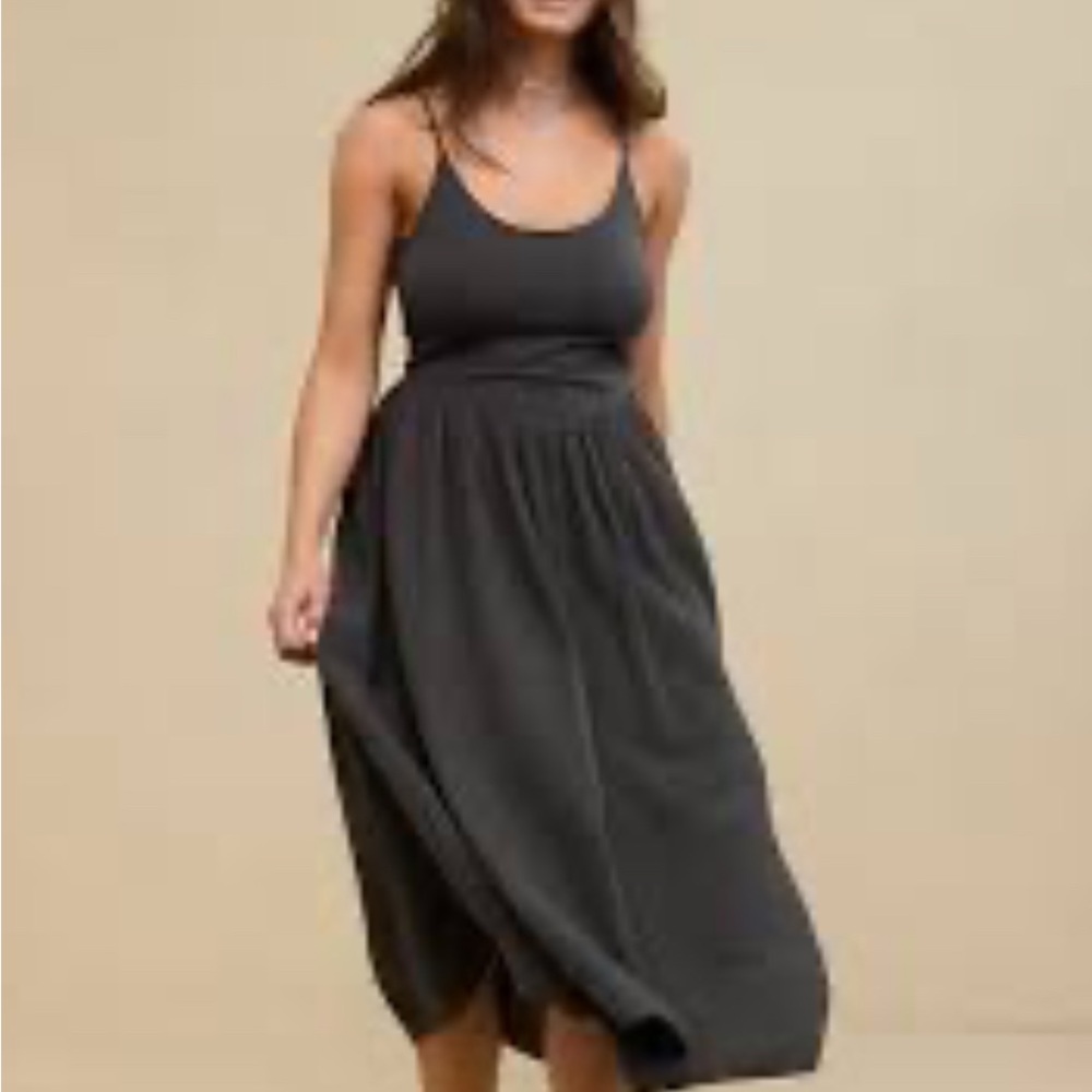 Aerie Charcoal Midi Dress